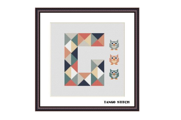 A Designer's Review: Letter G and Cute Owls Cross Stitch