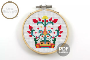 A Modern Cross Stitch Design for Boutique Apparel