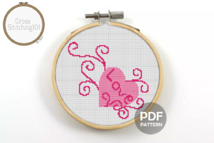 A Modern Cross Stitch Heart for Personalized Gifts