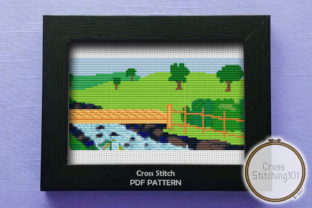 A Modern Park Scene for Cross Stitch Projects