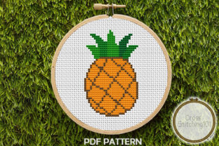 A Modern Pineapple Cross Stitch for Boutique Apparel