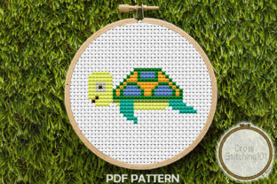 A Sweet Baby Turtle Cross Stitch Pattern for Personalized Gifts