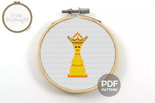 Chess King: A Modern Cross Stitch for Boutique Apparel