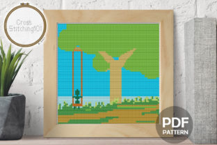 Evaluating Landscape with Tree Swing for Boutique Sweatshirts