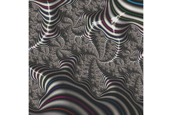 Fractal Cross Stitch Pattern: A Modern, Geometric Design