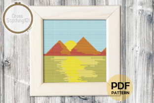 Mountain Scenery: A Modern Cross Stitch Gift