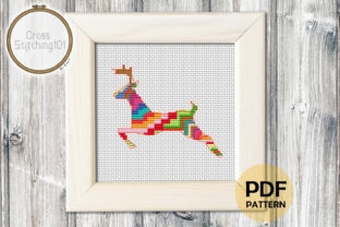 Review: Deer Running Cross Stitch Pattern for Boutique Apparel