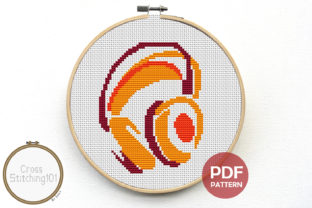Reviewing a Headphones Cross Stitch Pattern for Boutique Apparel