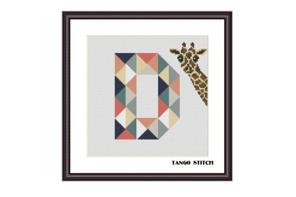 Reviewing the Letter D and Funny Giraffe Cross Stitch Design